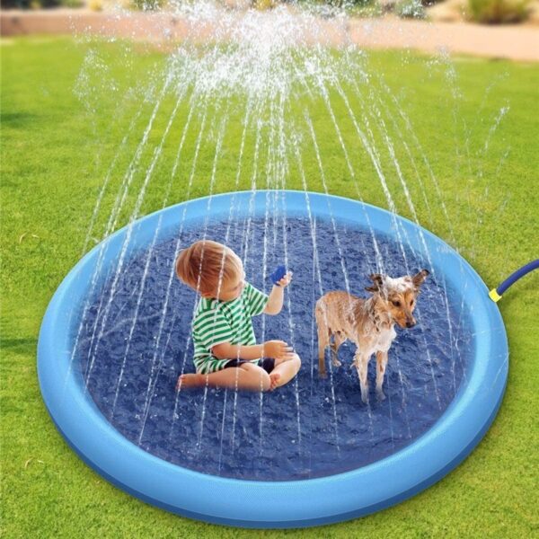 Non-Slip Splash Pad For Kids And Pet Dog Pool Summer Outdoor Water Toys Fun Backyard Fountain Play Mat - Image 6