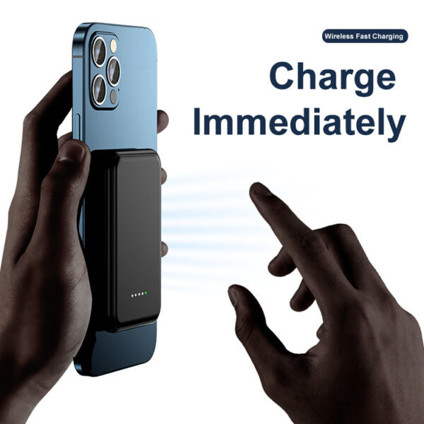 Mini Magnetic Power Bank 5000mAh Wireless - Image 8