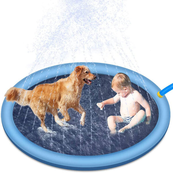 Non-Slip Splash Pad For Kids And Pet Dog Pool Summer Outdoor Water Toys Fun Backyard Fountain Play Mat - Image 4