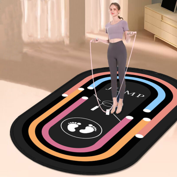 Oval Home Indoor Silent Anti-slip Fitness Thickened Skipping Rope Shock Pad Yoga Mat - Image 5