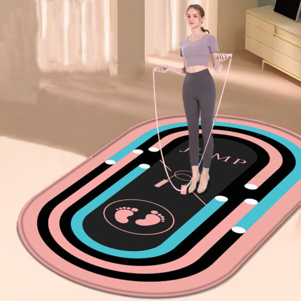Oval Home Indoor Silent Anti-slip Fitness Thickened Skipping Rope Shock Pad Yoga Mat - Image 10