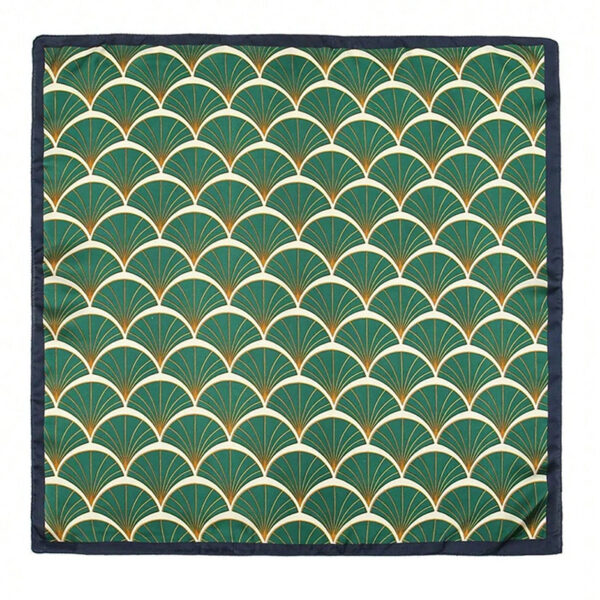 Sweet Artificial Silk Scarf Women's Green 70cm Headscarf - Image 2