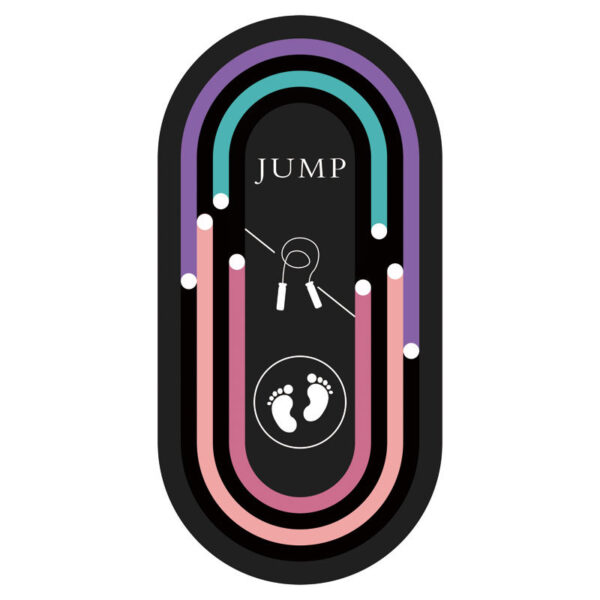 Oval Home Indoor Silent Anti-slip Fitness Thickened Skipping Rope Shock Pad Yoga Mat - Image 2