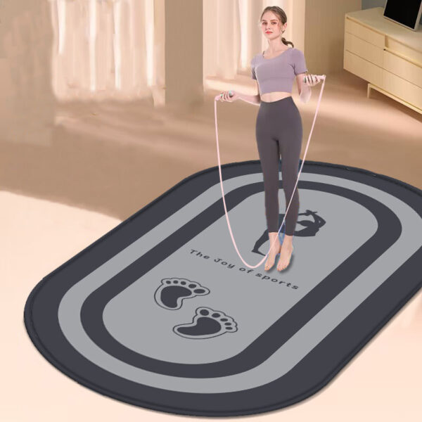 Oval Home Indoor Silent Anti-slip Fitness Thickened Skipping Rope Shock Pad Yoga Mat - Image 9