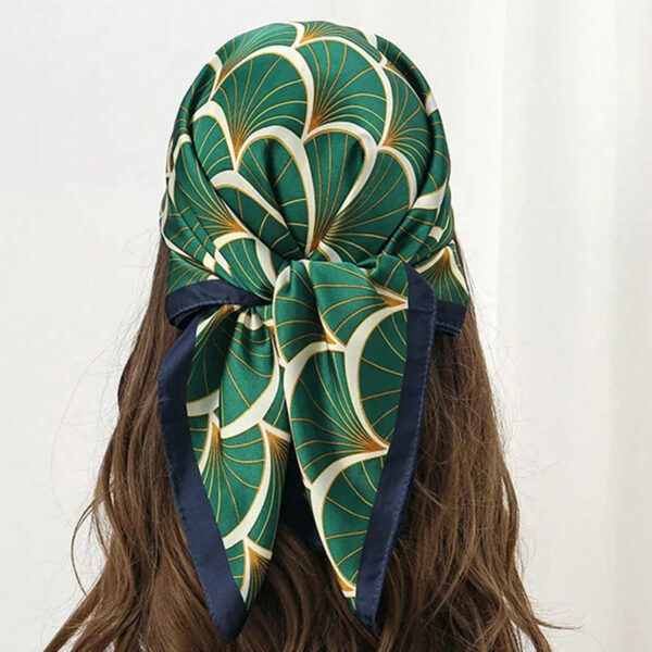 Sweet Artificial Silk Scarf Women's Green 70cm Headscarf