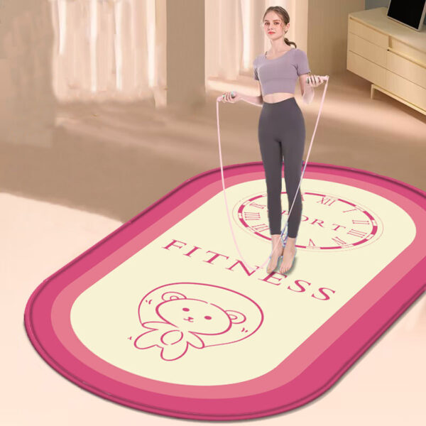 Oval Home Indoor Silent Anti-slip Fitness Thickened Skipping Rope Shock Pad Yoga Mat - Image 6
