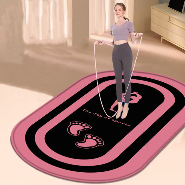 Oval Home Indoor Silent Anti-slip Fitness Thickened Skipping Rope Shock Pad Yoga Mat - Image 7