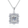 Sterling Silver Necklace High-grade Elegant Sugar Moissanite Pendant - Image 3